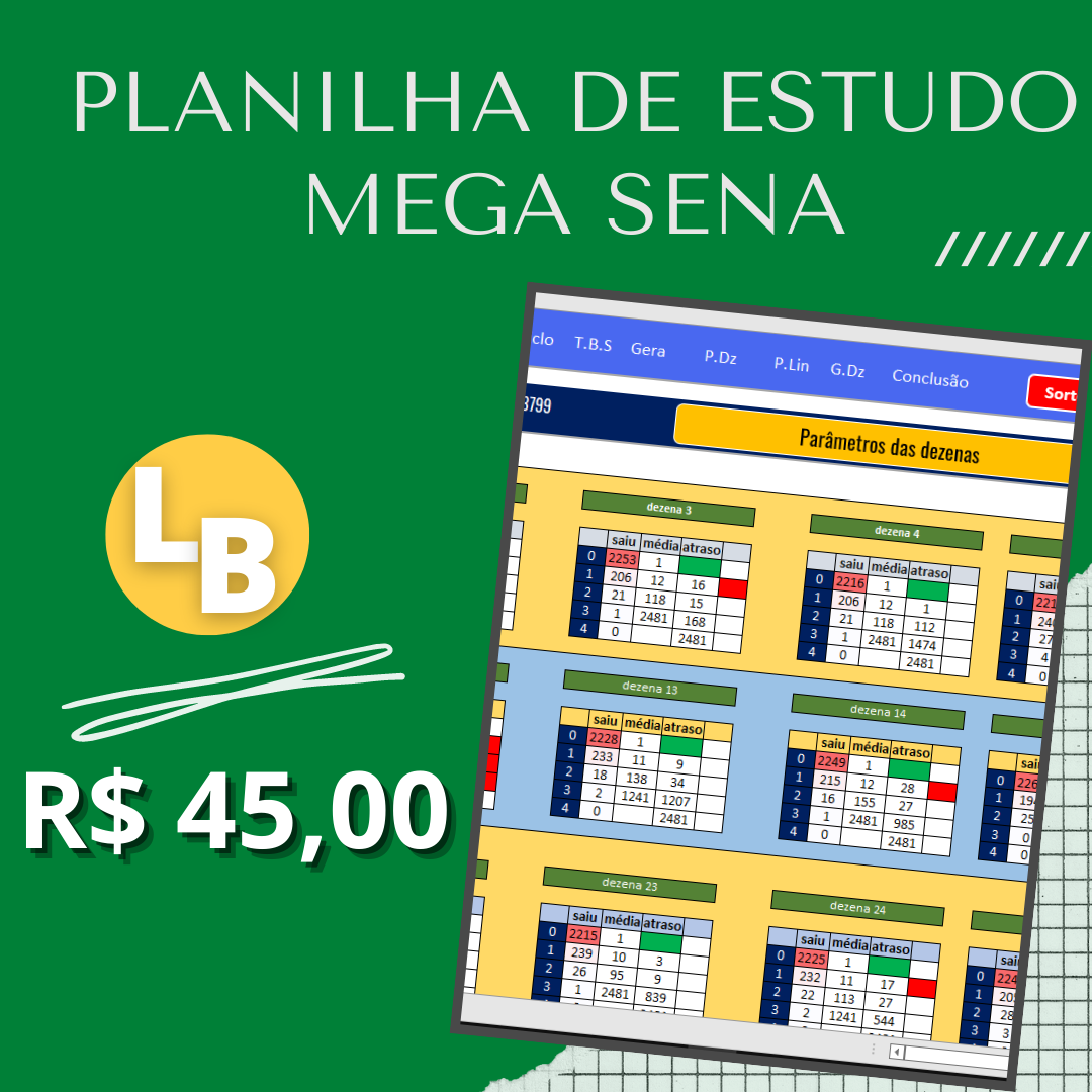 Planilha Mega Sena