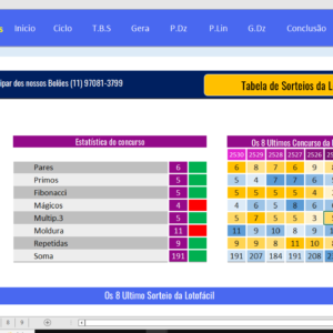 Planilha de Estudo da Lotofácil