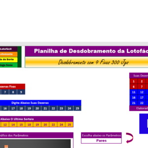 Lotofácil 25 dezenas com dezenas fixas